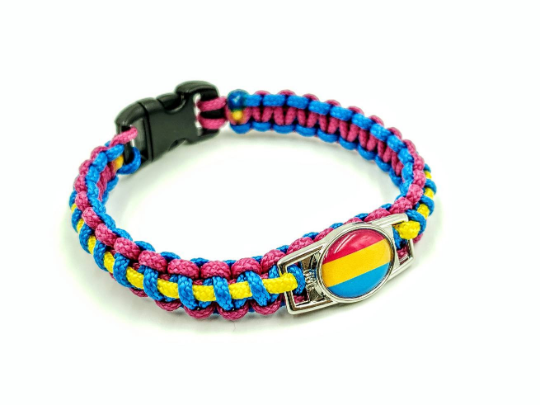 Black and Rainbow Flag Snap Clasp Paracord Bracelet Gay Pride Bracelet Lgbt Lesbian Pride Wristband - Lgbtq