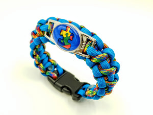 Autism Awareness Paracord Bracelet, Keychain, or Necklace