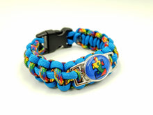 Load image into Gallery viewer, Autism Awareness Paracord Bracelet, Keychain, or Necklace