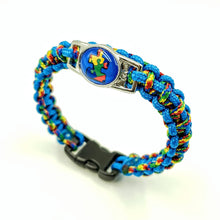 Load image into Gallery viewer, Autism Awareness Paracord Bracelet, Keychain, or Necklace