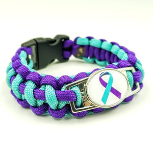 Suicide Prevention Awareness Paracord Bracelet, Keychain, or Necklace