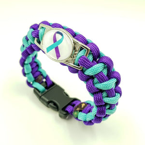 Suicide Prevention Awareness Paracord Bracelet, Keychain, or Necklace