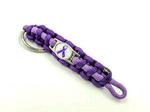 Alzheimer's Dementia Lupus Epilepsy Cystic Fibrosis Awareness Paracord Bracelet Keychain or Necklace