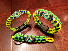 Load image into Gallery viewer, Brazil Flag Paracord Bracelet, Keychain, or Necklace