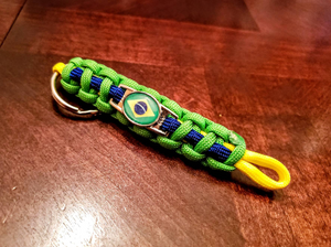 Brazil Flag Paracord Bracelet, Keychain, or Necklace