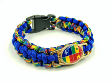 Load image into Gallery viewer, Louisiana Creole Flag Bracelet, Keychain or Necklace