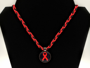 HIV AIDS Awareness Paracord Bracelet, Keychain, or Necklace