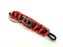 Load image into Gallery viewer, HIV AIDS Awareness Paracord Bracelet, Keychain, or Necklace