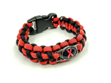 Load image into Gallery viewer, HIV AIDS Awareness Paracord Bracelet, Keychain, or Necklace