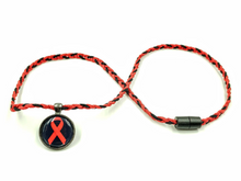 Load image into Gallery viewer, HIV AIDS Awareness Paracord Bracelet, Keychain, or Necklace