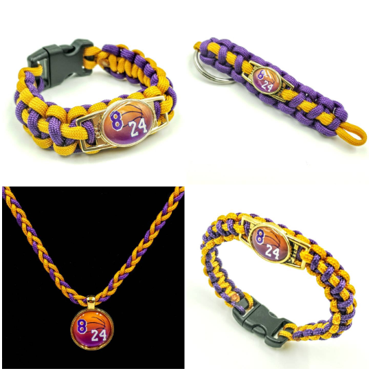 Kobe 8 24 Paracord Bracelet, Keychain or Necklace