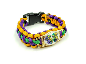New Orleans Mardi Gras Themed Paracord Bracelet, Keychain, or Necklace