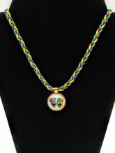 Load image into Gallery viewer, New Orleans Mardi Gras Themed Paracord Bracelet, Keychain, or Necklace