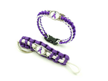 Load image into Gallery viewer, Mast Cell Diseases Awareness Paracord Bracelet, Keychain, or Necklace