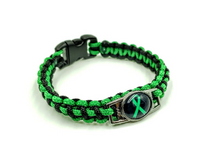 Load image into Gallery viewer, Mental Health Green Awareness Ribbon Bracelet Keychain or Necklace