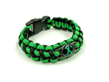 Load image into Gallery viewer, Mental Health Green Awareness Ribbon Bracelet Keychain or Necklace