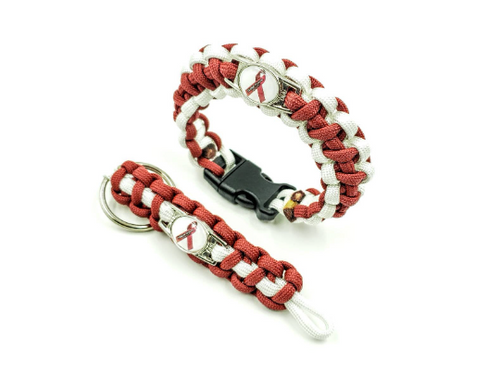 Multiple Myeloma Awareness Paracord Bracelet, Keychain or Necklace