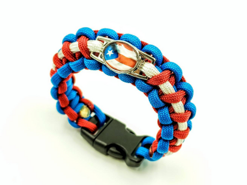 Puerto Rico Flag Bracelet, Keychain or Necklace