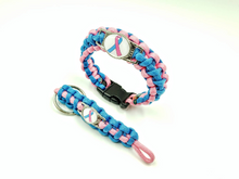 Load image into Gallery viewer, Pregnancy, Infant and Child Loss Awareness Paracord Bracelet, Keychain, or Necklace