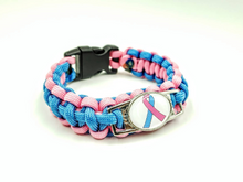 Load image into Gallery viewer, Pregnancy, Infant and Child Loss Awareness Paracord Bracelet, Keychain, or Necklace