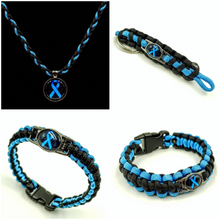 Load image into Gallery viewer, Prostate Cancer Awareness Paracord Bracelet, Keychain, or Necklace