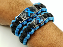 Load image into Gallery viewer, Prostate Cancer Awareness Paracord Bracelet, Keychain, or Necklace