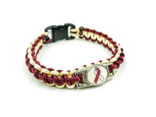 Load image into Gallery viewer, Head and neck cancer squamous cell carcinoma Awareness Paracord Bracelet, Keychain, or Necklace