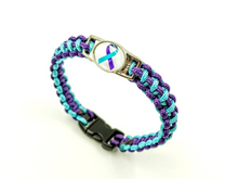 Load image into Gallery viewer, Suicide Prevention Awareness Paracord Bracelet, Keychain, or Necklace