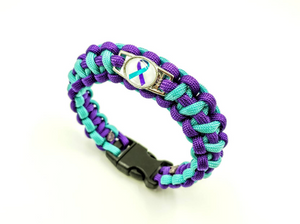 Suicide Prevention Awareness Paracord Bracelet, Keychain, or Necklace