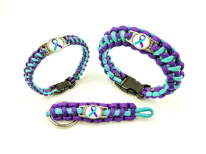 Suicide Prevention Awareness Paracord Bracelet, Keychain, or Necklace