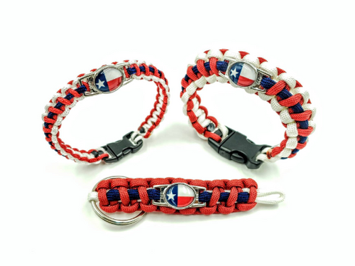 Texas Flag Bracelet, Keychain or Necklace