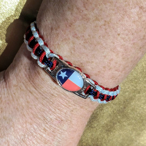 Texas Flag Bracelet, Keychain or Necklace