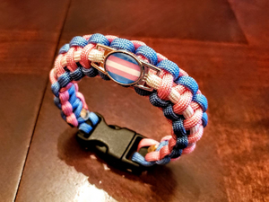 Trans Pride Flag Bracelet, Keychain or Necklace