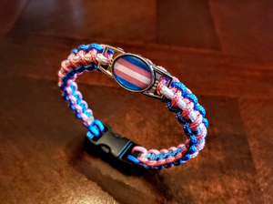 Trans Pride Flag Bracelet, Keychain or Necklace