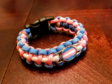 Load image into Gallery viewer, Trans Pride Flag Bracelet, Keychain or Necklace